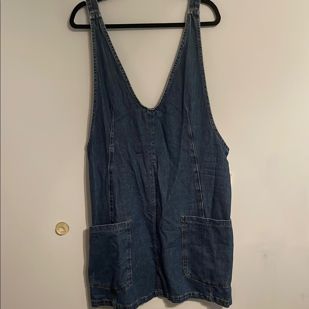Denim Sleeveless Dress with Pockets